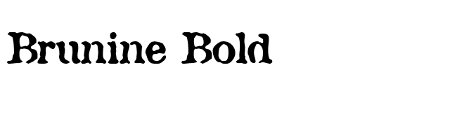 Brunine Bold font preview