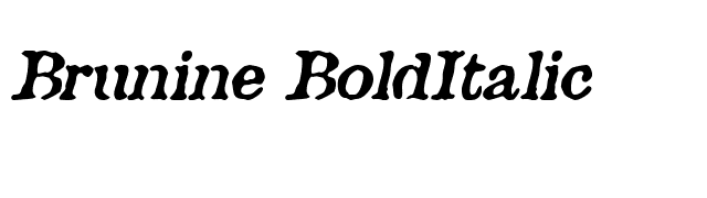 Brunine BoldItalic font preview