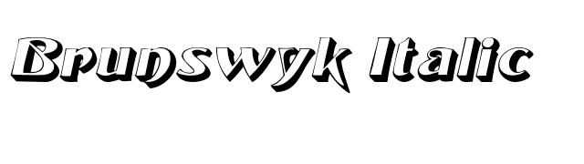 Brunswyk Italic font preview