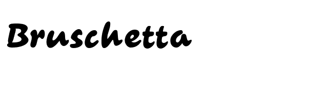 Bruschetta font preview