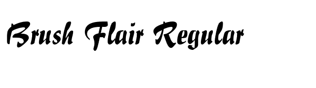 Brush Flair Regular font preview