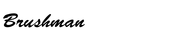 Brushman font preview