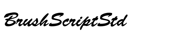 BrushScriptStd font preview