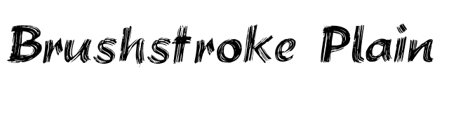 Brushstroke Plain font preview