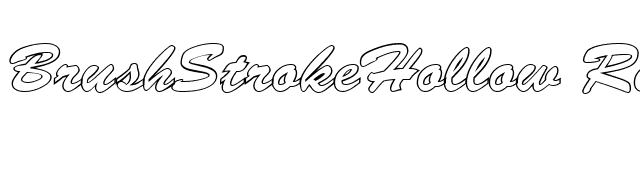 BrushStrokeHollow Regular font preview