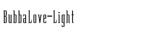 BubbaLove-Light font preview