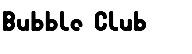 Bubble Club font preview