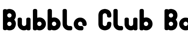 Bubble Club Bold font preview