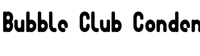 Bubble Club Condensed font preview