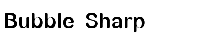 Bubble Sharp font preview