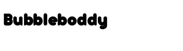 Bubbleboddy font preview