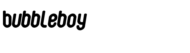 Bubbleboy font preview