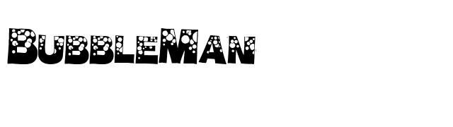 BubbleMan font preview