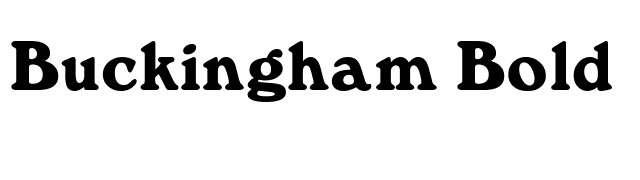 Buckingham Bold font preview