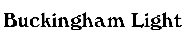Buckingham Light font preview