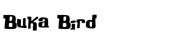 Buka Bird font preview