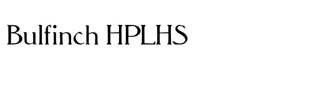 Bulfinch HPLHS font preview