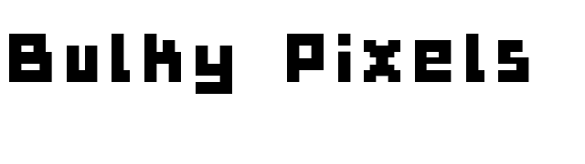 Bulky Pixels font preview