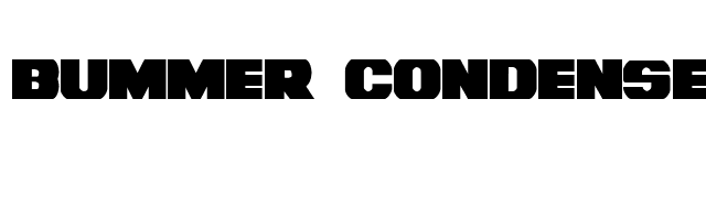 Bummer Condensed font preview