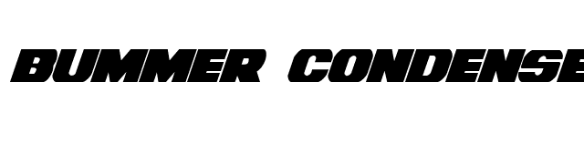 Bummer Condensed Italic font preview