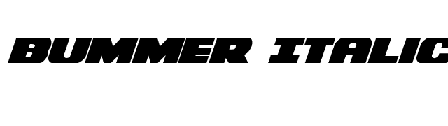Bummer Italic font preview