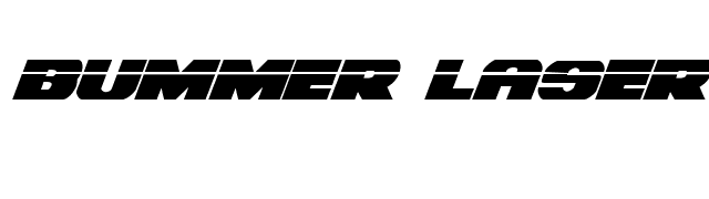 Bummer Laser Italic font preview
