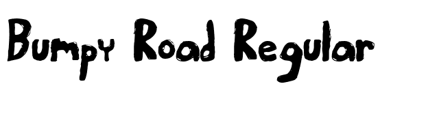 Bumpy Road Regular font preview