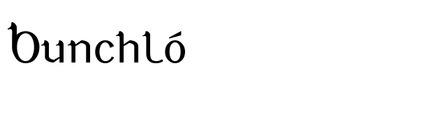 Bunchló font preview