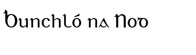 Bunchló na Nod font preview