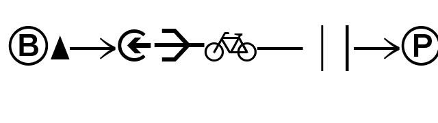 BundesbahnPi3 font preview