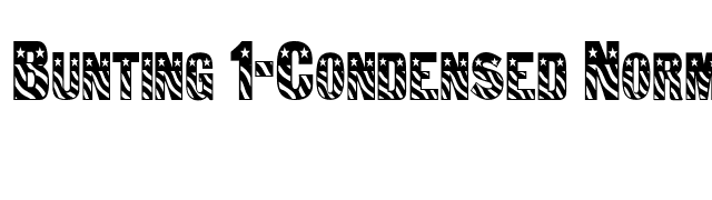 Bunting 1-Condensed Normal font preview