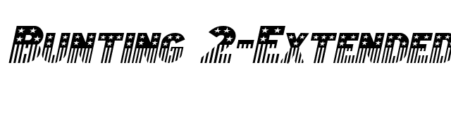 Bunting 2-Extended Italic font preview