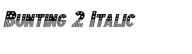 Bunting 2 Italic font preview