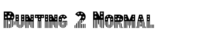 Bunting 2 Normal font preview