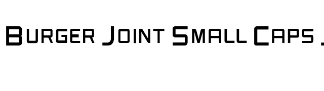 Burger Joint Small Caps JL font preview