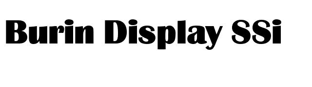 Burin Display SSi font preview