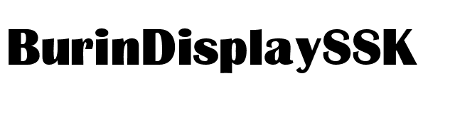 BurinDisplaySSK font preview