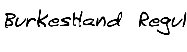 BurkesHand Regular font preview