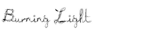 Burning Light font preview