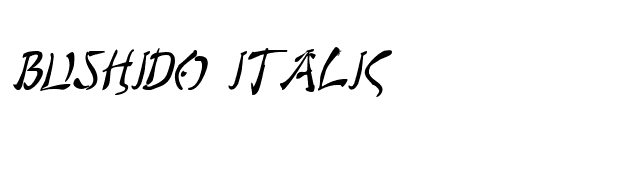 Bushido Italic font preview