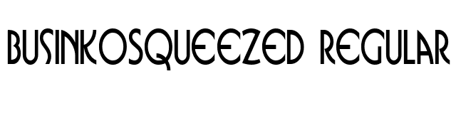 BusinkoSqueezed Regular font preview