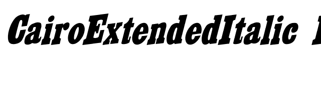 CairoExtendedItalic Italic font preview