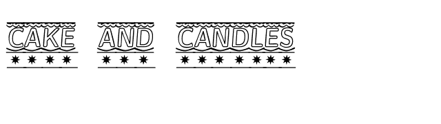 Cake and Candles font preview