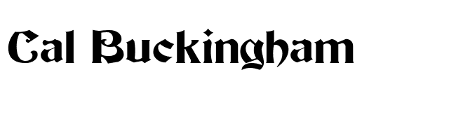 Cal Buckingham font preview