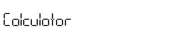 Calculator font preview