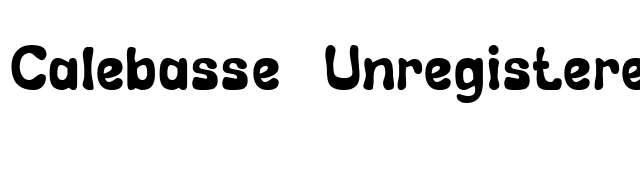 Calebasse (Unregistered) font preview