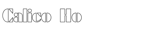 Calico Ho font preview