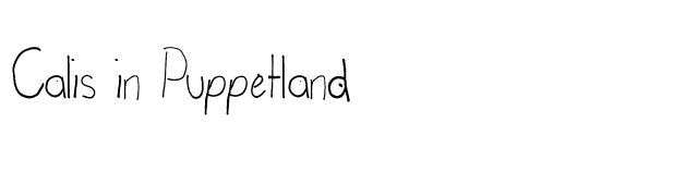 Calis in Puppetland font preview