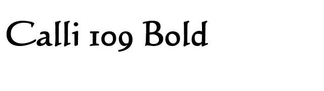 Calli 109 Bold font preview