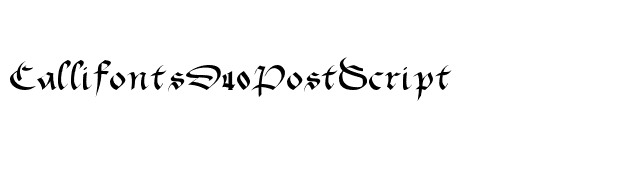 CallifontsD40PostScript font preview